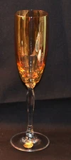 Bohemia Crystal Amber Luster Champagne Flute