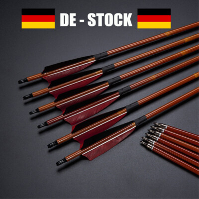 TOPARCHERY Bogenschießen 30Zoll Carbon Pfeile Spine500 Feather für die Jagd Ziel