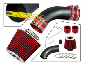 For Mitsubishi Lancer 02-05 Cold Air Intake System Chrome with Air Filter Red 