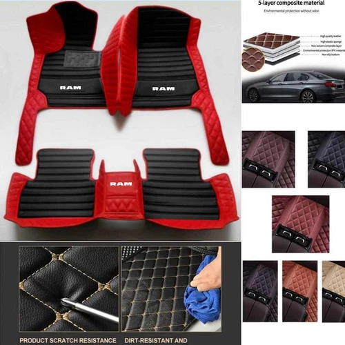 For Dodge RAM1500 Pickup Car Floor Mats Waterproof Carpets Cargo Custom Slips - Bild 9 von 40