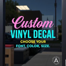 Custom Text Vinyl Lettering Personalized Sticker decal ANY TEXT ANY NAME FONTS
