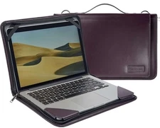 Broonel Brown Synthetic Leather Laptop Messenger Case For 14 inch Laptops NEW