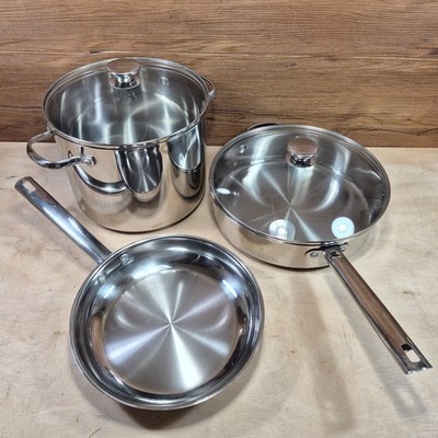 Wolfgang Puck Bistro Collection Cookware Set 5-Piece 18-10 Stainless Steel SS