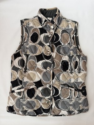 Quilted Reversible Logo Coach Ladies Vest XS