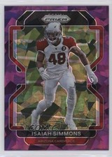 2021 Panini Prizm Purple Ice Prizm 29/225 Isaiah Simmons #81 0bg8