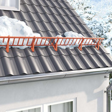 Roof Snow Guard Red 300cm Steel Powder-Coated Minimalist Outdoor Snow Barrier UK
