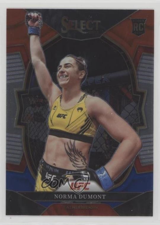 2023 Panini Select UFC Concourse Red & Blue Norma Dumont #41 Rookie RC 2x9