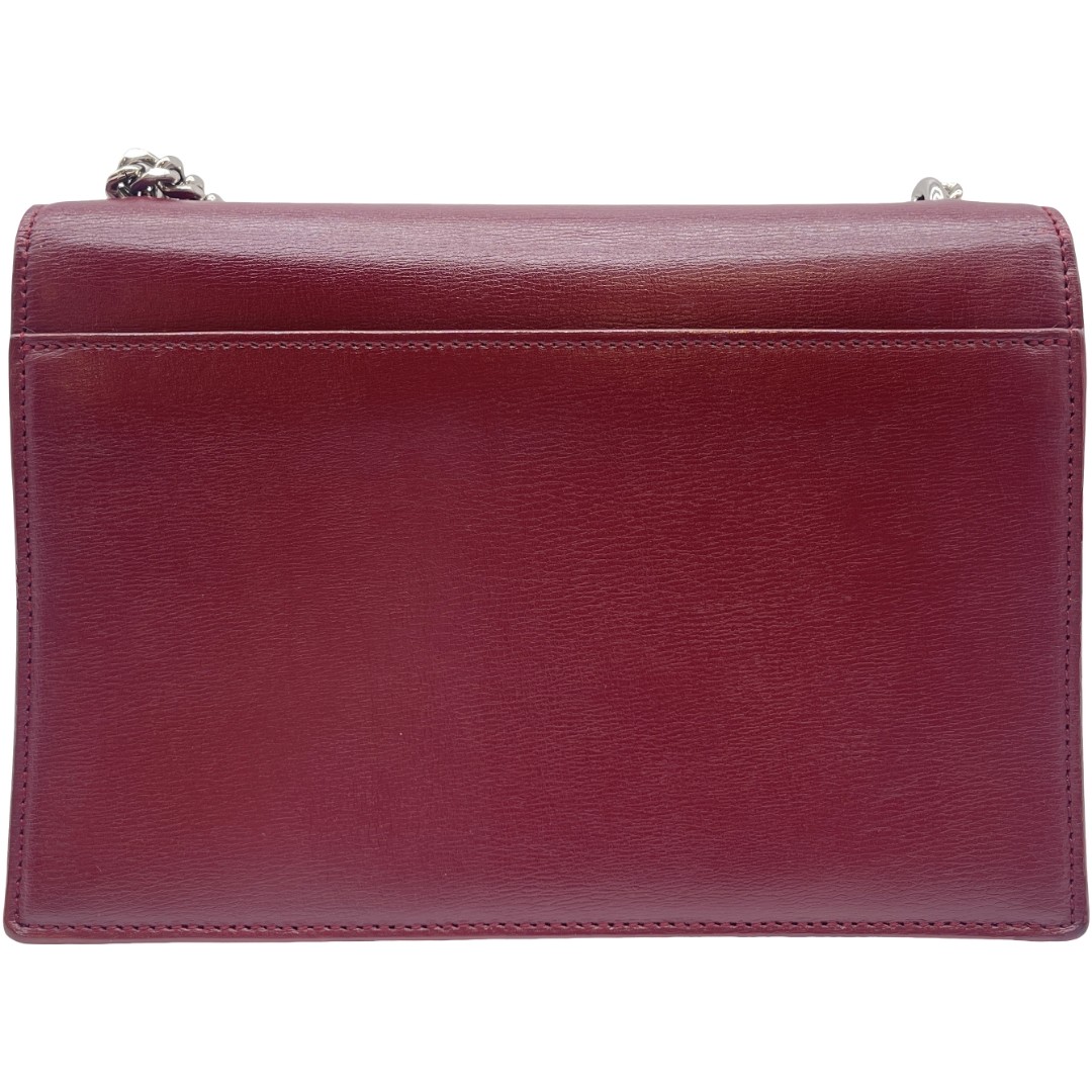 Borsa a tracolla originale YSL SAINT LAURENT Sunset MM catena DMY442206 bordeaux #36636771