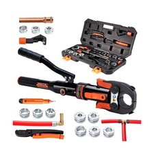 IBOSAD Hydraulic Copper Pipe Tube Fittings Crimping Tools with1/2,3/4,1" Dies...