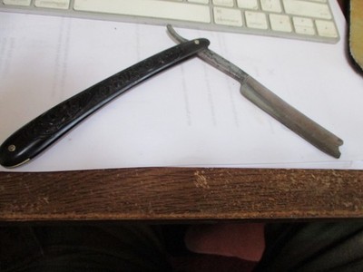 FRIEDRICK ERN & CO #964 ECH STAHL ART NOUVEAU STRAIGHT RAZOR  VG/ EXC COND