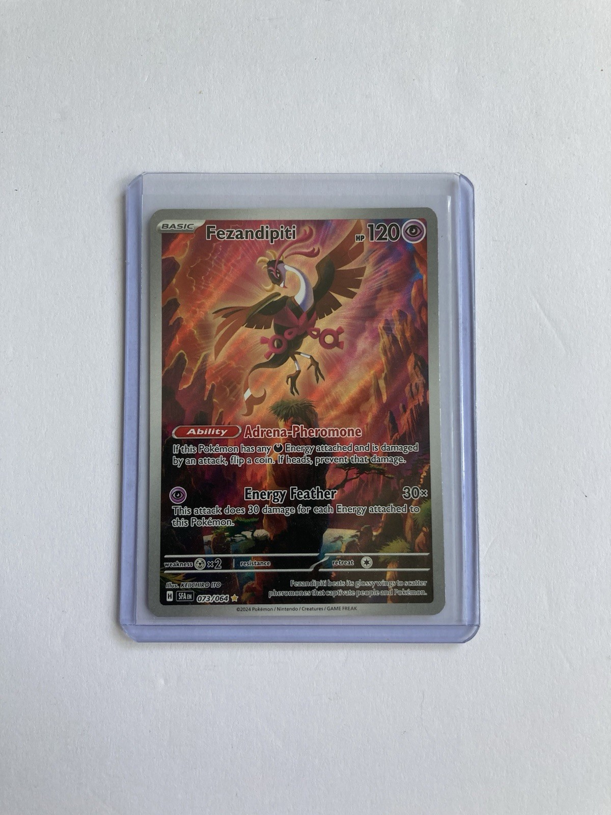 Pokémon TCG Fezandipiti 73/64 Shrouded Fable Illustration Rare Pokemon IR