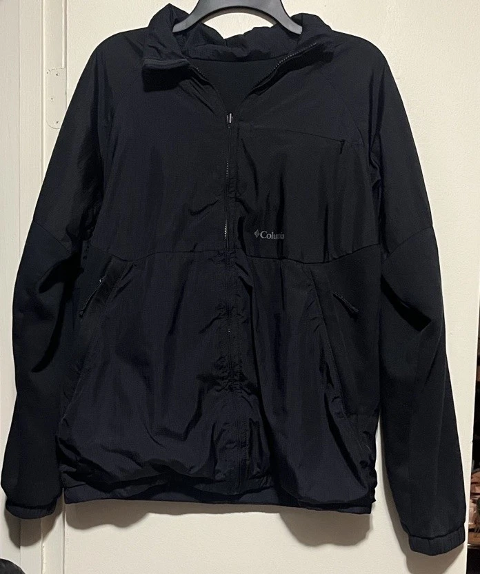 Men’s Columbia Ascender Midweight Windbreaker Shell Jacket - Large Black