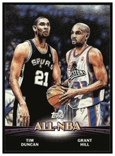 2000-01 Topps Combos 1 #TC6 Tim Duncan/Grant Hill ~ San Antonio Spurs