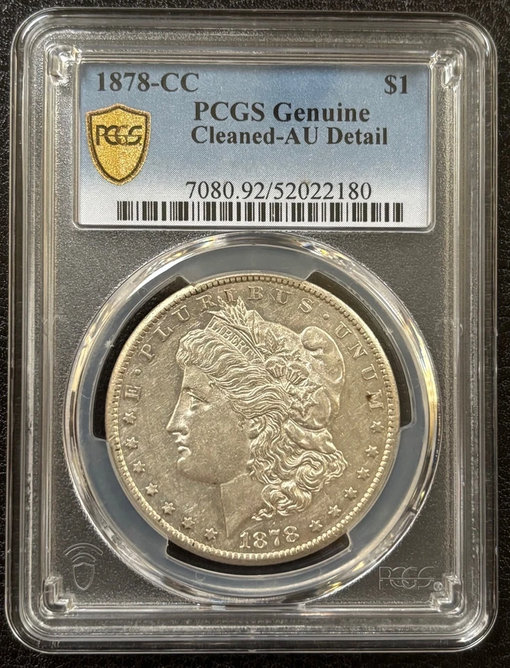 1878 CC CARSON CITY Morgan Silver $1 Dollar PCGS Cleaned-AU Detail (#1025) - Image 2 of 4
