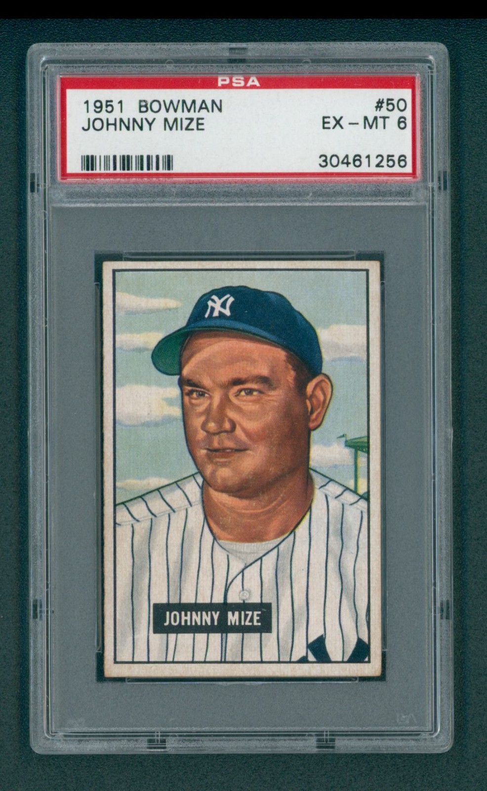 1951 Bowman Baseball Card - #50 Johnny Mize, PSA 6 EXMT