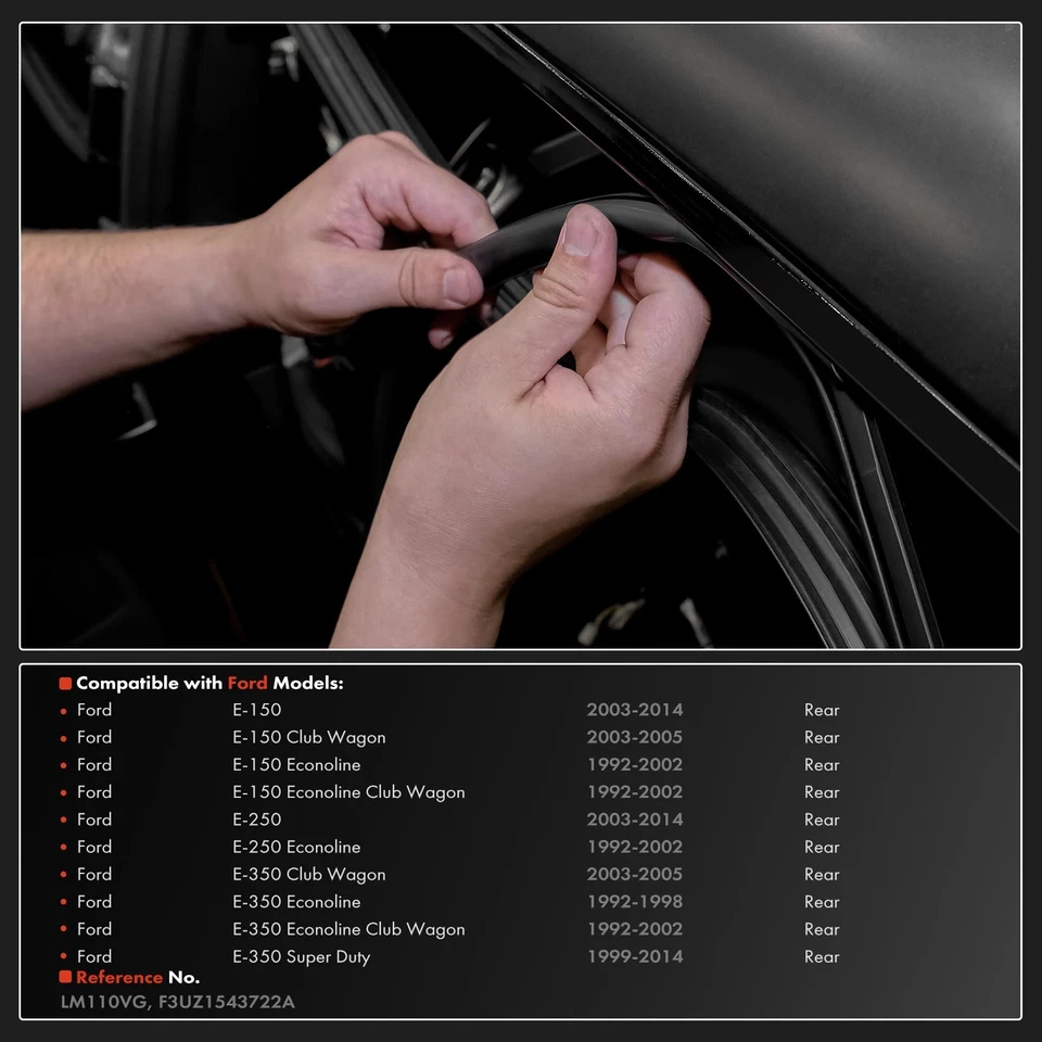 Rear Right Weatherstrip Door Seal for Ford E-150 Econoline E-250 E-350 Econoline - Image 2 of 4