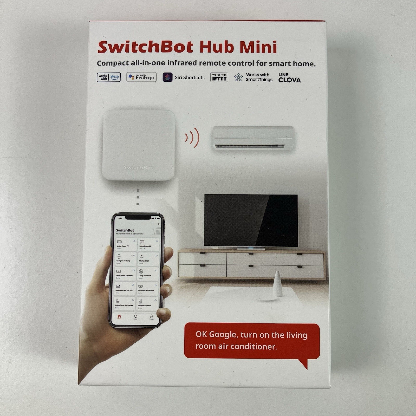 SwitchBot Hub Mini Smart Remote Control Curtain TV White Sealed