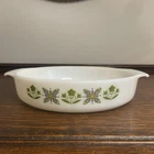 Vtg Fire King Meadow Green 9" Round Casserole Baking Dish 429 Anchor Hocking MCM