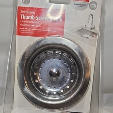 Keeney K5416 Stainless Steel Kitchen Sink Strainer Fixed Post Basket Thumb Screw