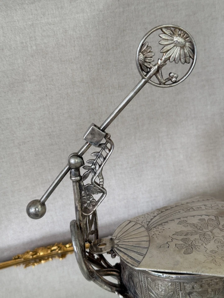 Antiguo Joyero Pairpoint Plateado - Movimiento Estético | Firmado Foto 3 de 4