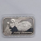 Merry Christmas  Best Wishes Peace The Holiday Season 1  oz .999 Fine Silver Bar