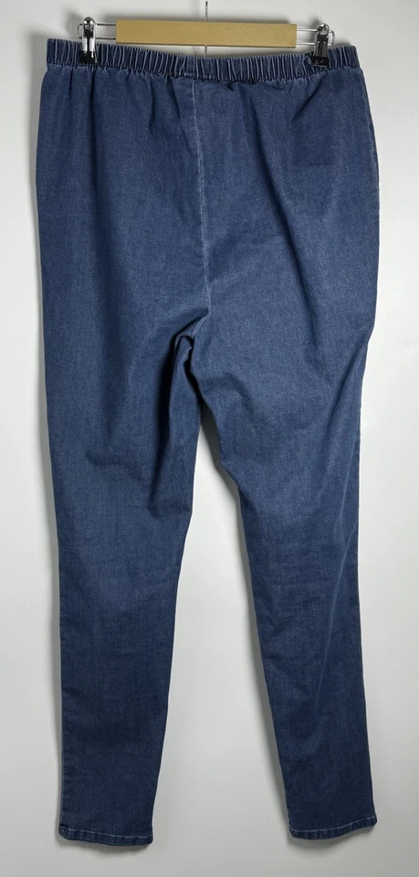 Jeans DENIM 24/7 Feminino Tamanho 20w Azul Elástico Cintura Casual - Imagem 2 de 4