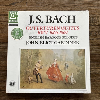 John Eliot Gardener J.S. Bach Erato Ouverturen Suites BMV 1066/1068  SEALED LP