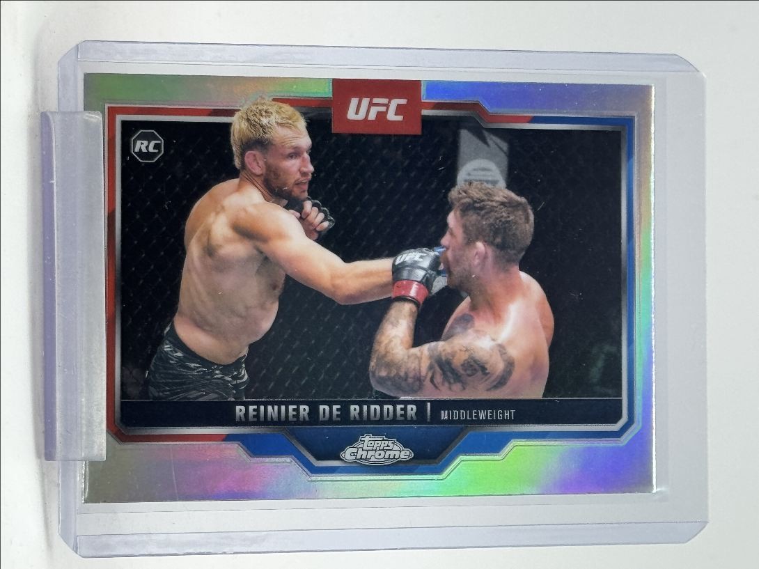 REINIER DE RIDDER 2025 TOPPS CHROME UFC ROOKIE REFRACTOR #185 RC Q4841