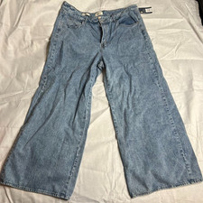 Universal Thread Jeans Womens 17 Super Wide Leg Relaxed Hip Thigh Denim Mid Rise