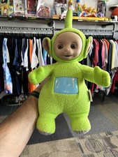 Vintage 1998 Playskool Teletubbies Talking Dipsy Green Plush Doll Toy 16" Works