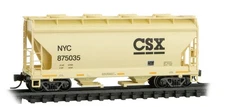 N MICRO TRAINS 092 00 521 CSX NYC 2-Bay Covered Hopper   Rd# 875035