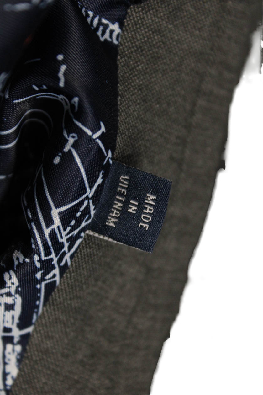 Nautica Mens Gray Solid Collared Button Suit Jack… - image 9