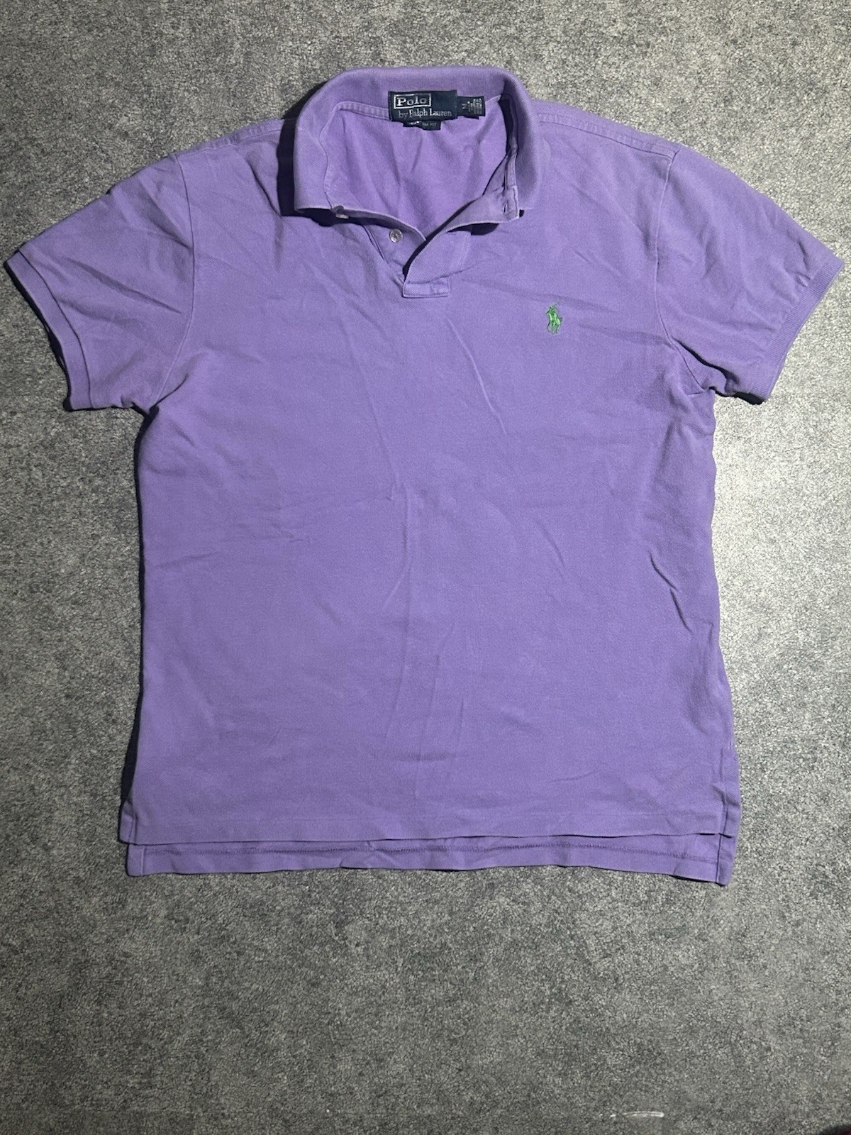 Polo Ralph Lauren Men's Purple Short Sleeve Polo Shirt Custom Fit Size Medium