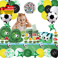 Tchsrim 149 StüCk Fussball Geburtstag Deko Kinder Partygeschirr Set,FußBall Part