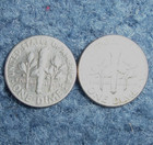 VARIETY LOT OF 2 DIFFERENT RPD ERROR ROOSEVELT DIME 10c COINS! CLAD, NICE! — photo 4