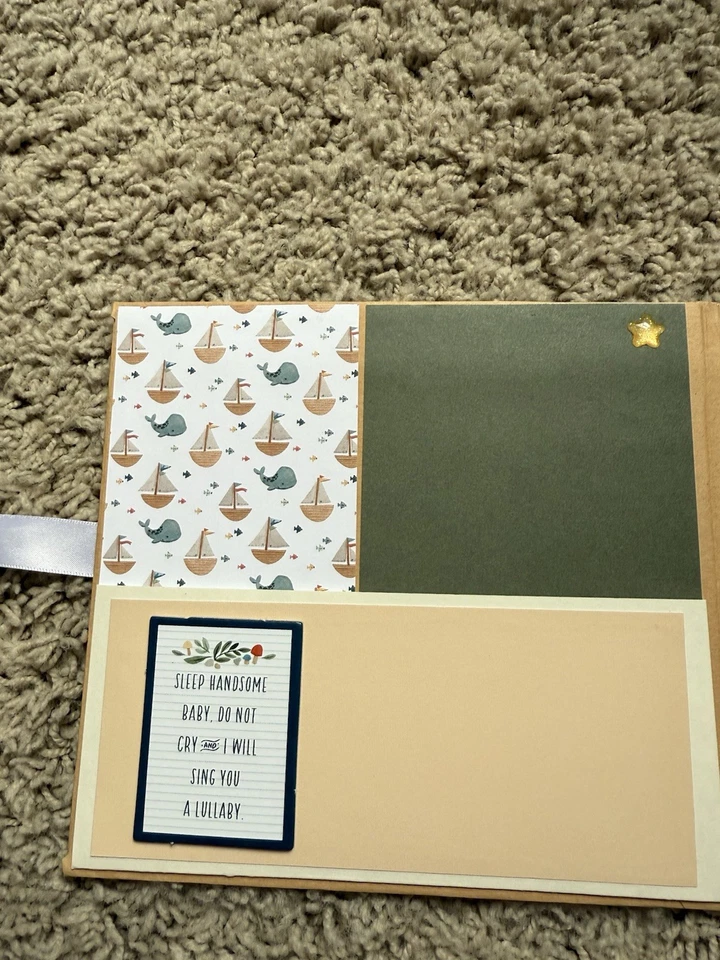 Scrapbook Handmade Baby Boy Mini Album Echo Park 6x6 - image 2 of 4