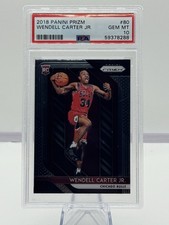 2018-19 Panini Prizm Wendell Carter Jr. #80 PSA 10 GEM MINT Rookie Card. rookie card picture