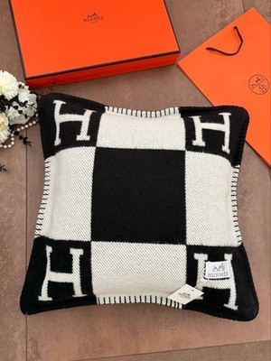 HERMES AVALON CUSHION PILOWS black brown beige gray | eBay