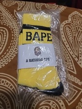 A Bathing Ape Crew Socks Yellow/Black L