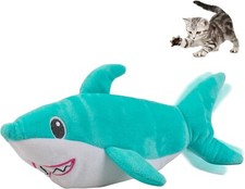 Pet Craft Supply Shimmy Shark Flipper Flopper Interactive Rechargeable Battery