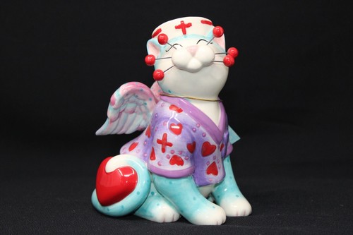 AMY LACOMBE 2008 WhimsiClay enfermera Melissa Feelgood Kitty Cat 13096, 5" de alto EPOC - Imagen 9 de 12