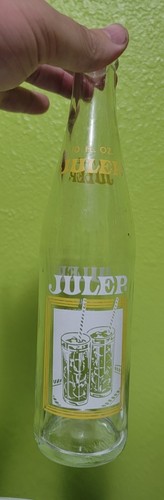Rare Vintage Antique Soda Pop Glass Bottle Julep Clear 10oz