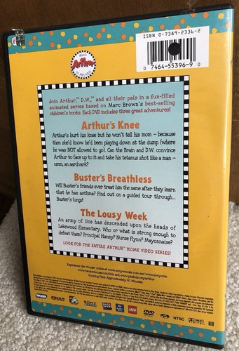 PBS KIDS Arthur Goes To the Doctor DVD TV Show Cartoon Buster, Asthma, Lice, DW - 第 3/3 張圖片