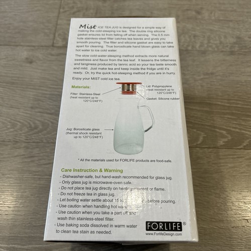 FORLIFE Nebel Glas Eistee Kanne für kaltes Steeping, 34-Unze, Limette - Bild 4 von 6