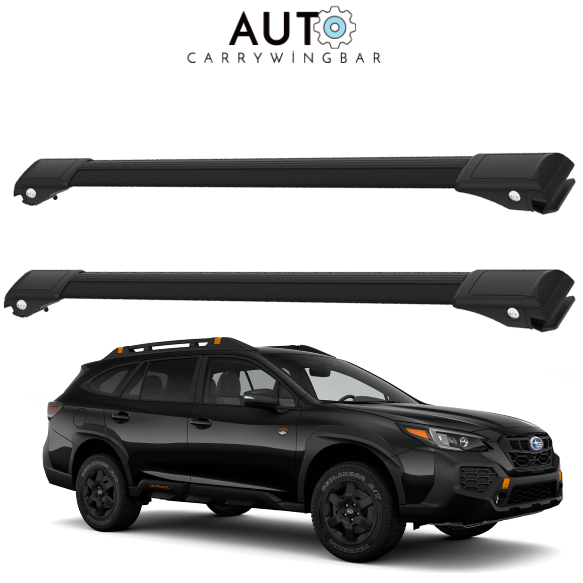 Roof Rack Cross Bars Black Color For Subaru Outback Wilderness