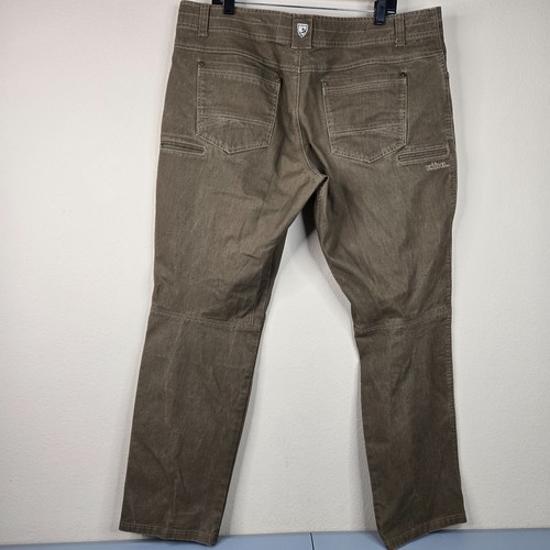 Kuhl Pants Mens 40x32 Brown The Law Jean Stretch Canvas Vintage Patina Dye - Picture 3 of 13