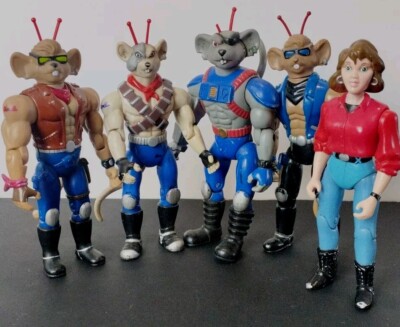 Biker Figur Mice from Mars - GALOOB 1994 Maus Weltraum Biker 5er Set