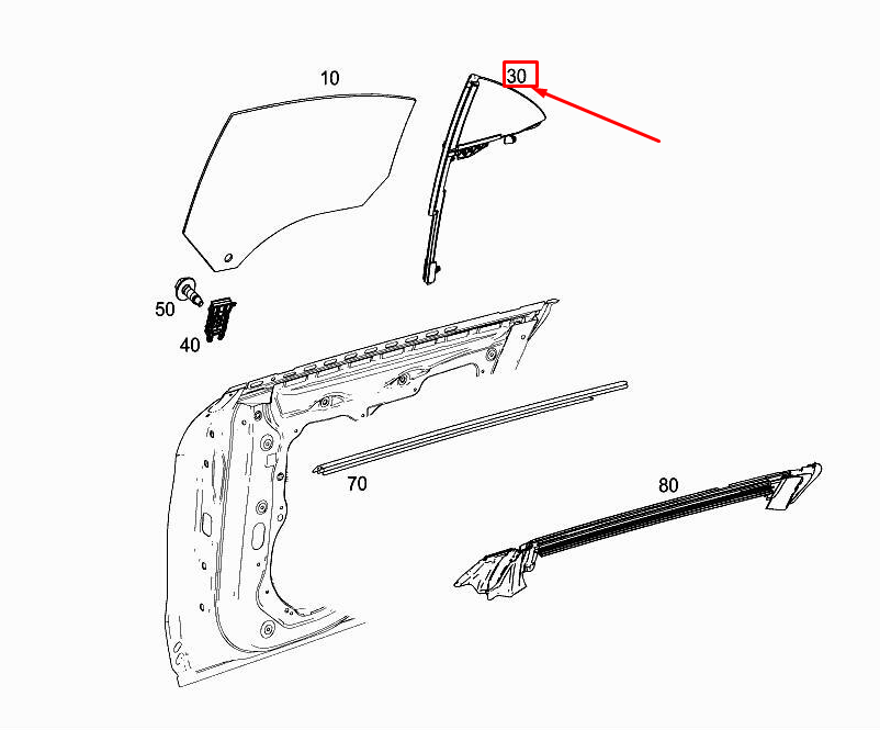 MERCEDES-BENZ CLA Coupe C117 Rear Right Quarter Window A1177300418