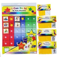 I Can Do It My Daily Checklist Reward Chart Supplemental Pack Bundle Kenson Kid