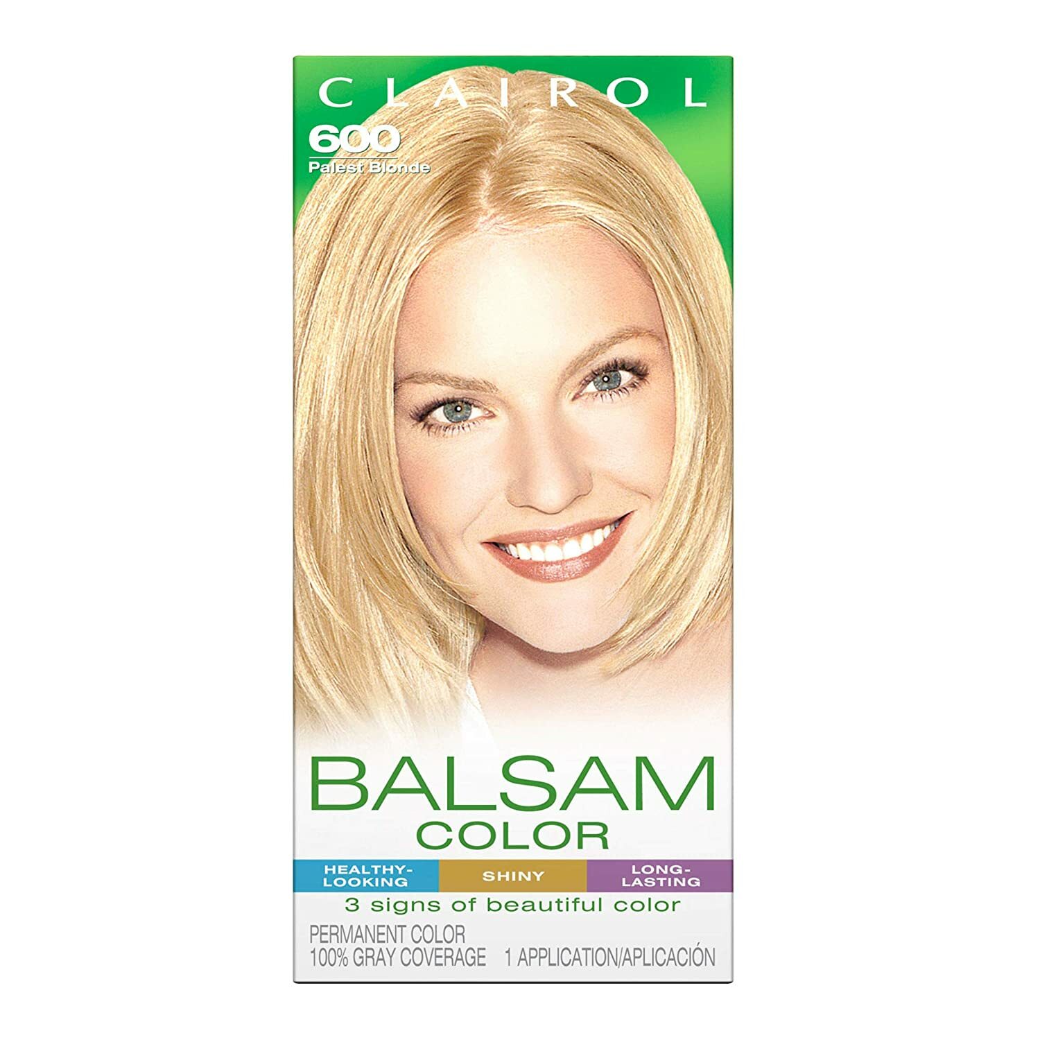 New Clairol Balsam Permanent Hair Color, 600 Palest Blonde